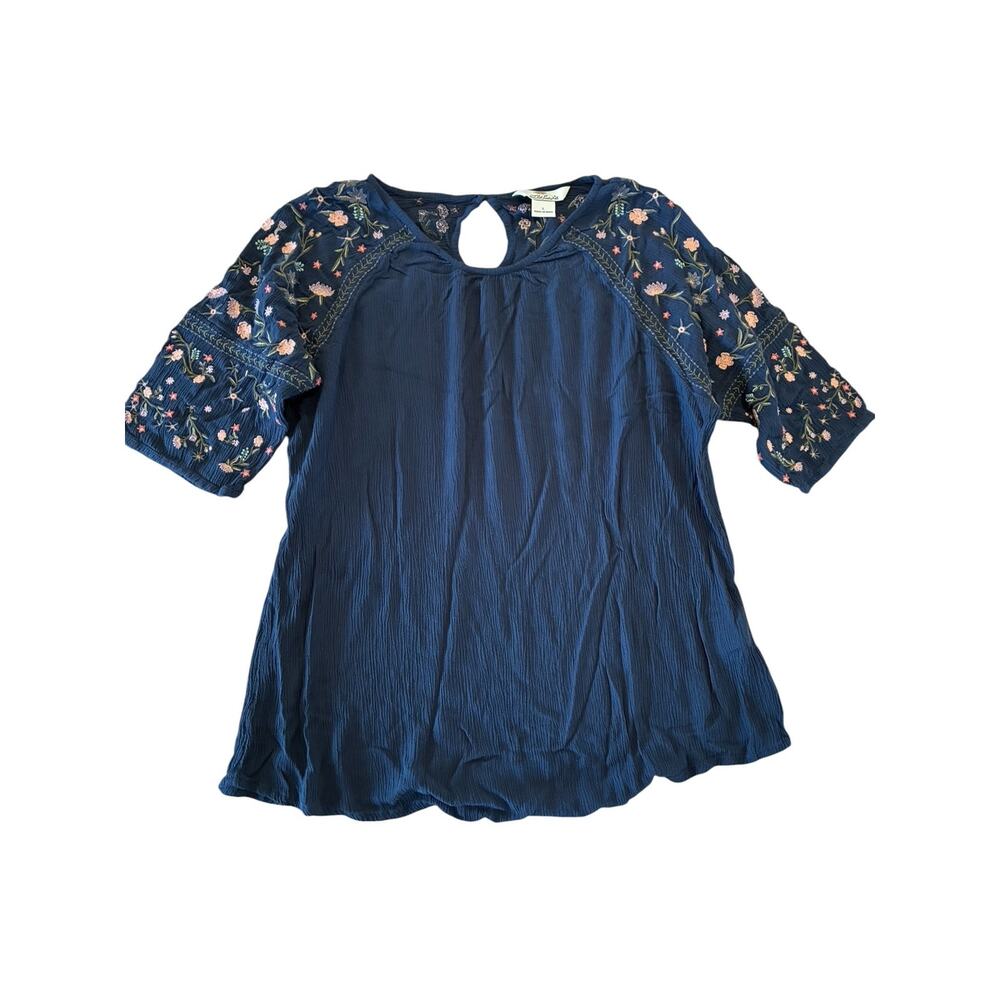 Boho Lightweight Flowy Embroidered Floral Top